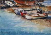 Momin Waseem, 10 x 15 Inch, Water Color on Paper, Seascape Painting, AC-MW-038